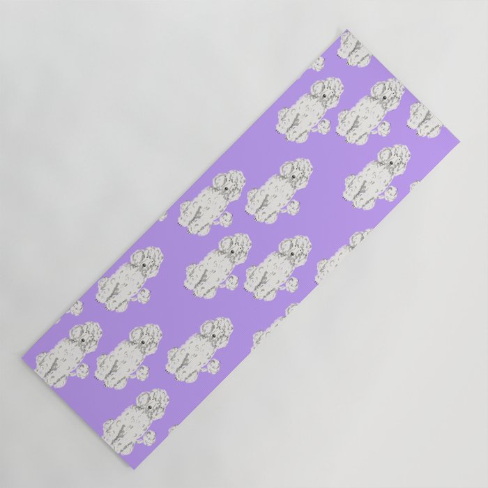 Fashionable white poodle Yoga Mat Gallery Image 1