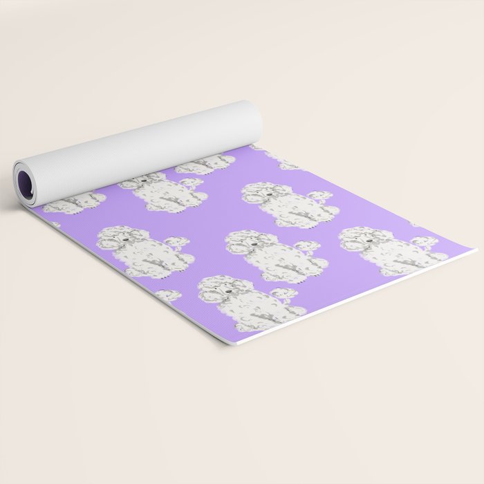 Fashionable white poodle Yoga Mat Gallery Image 2