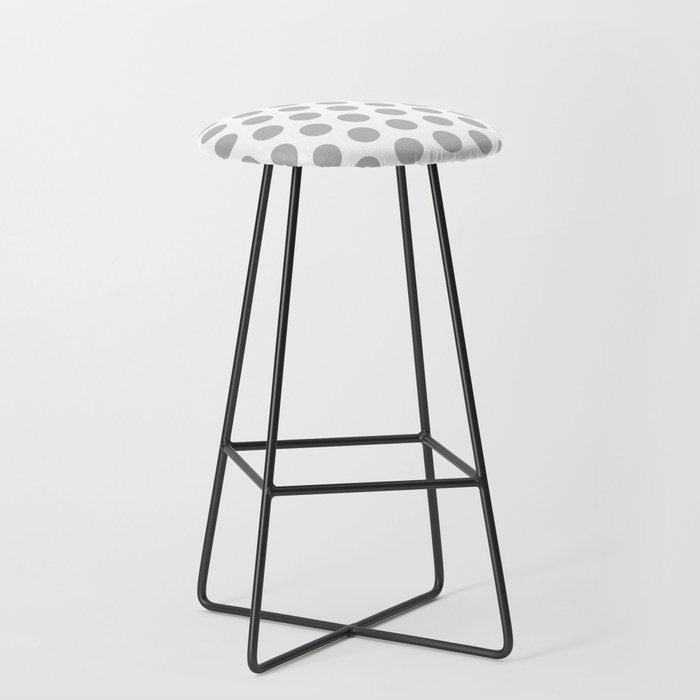 Gray and White Polka Dots 771 Stool Gallery Image 1