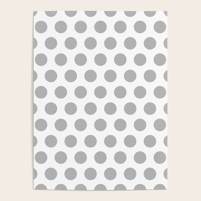 Gray and White Polka Dots 771 Poster Gallery Image 4