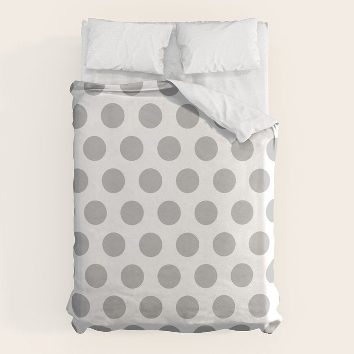 Gray and White Polka Dots 771 Duvet Cover Gallery Image 6