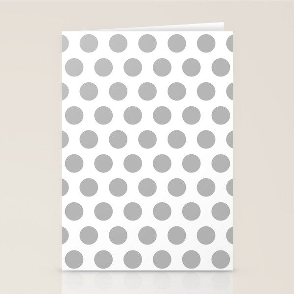 Gray and White Polka Dots 771 Stationery Card Gallery Image 1