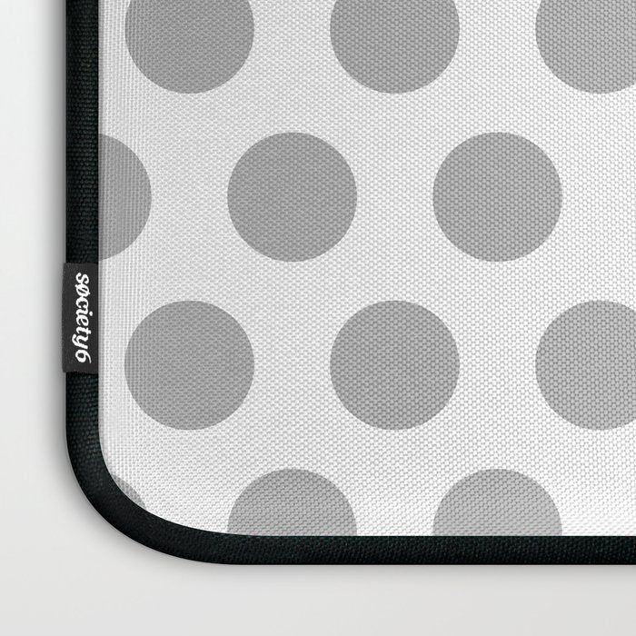 Gray and White Polka Dots 771 Laptop Sleeve Gallery Image 3