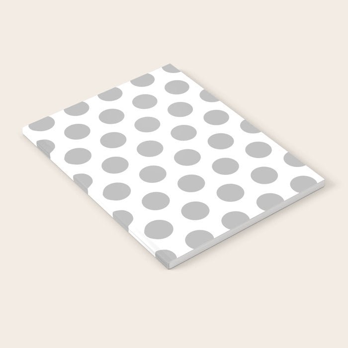 Gray and White Polka Dots 771 Notebook Gallery Image 2