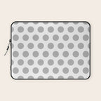Gray and White Polka Dots 771 Laptop Sleeve Gallery Image 1
