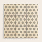 Gray and White Polka Dots 771 Wood Wall Art Gallery Image 1