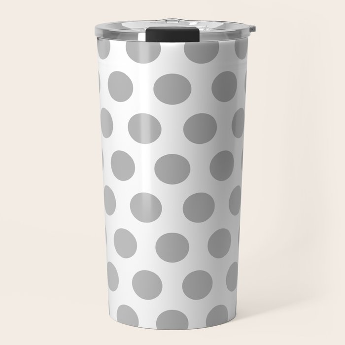 Gray and White Polka Dots 771 Travel Mug Gallery Image 1