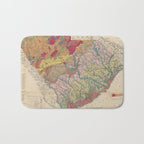 Vintage Geological Map of South Carolina (1883) Bath Mat Gallery Image 1