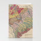 Vintage Geological Map of South Carolina (1883) Stationery Card Gallery Image 2