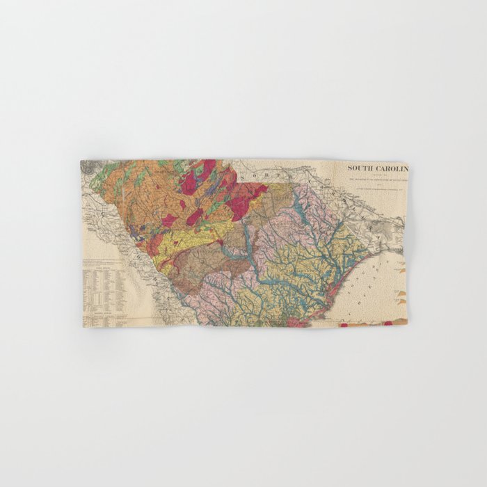 Vintage Geological Map of South Carolina (1883) Towels Gallery Image 1