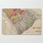 Vintage Geological Map of South Carolina (1883) Cutting Board Gallery Image 1