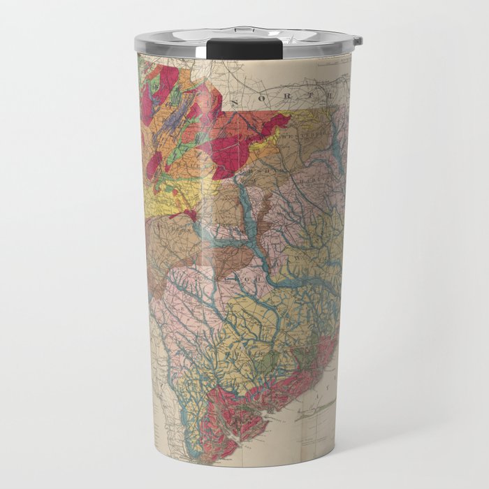 Vintage Geological Map of South Carolina (1883) Travel Mug Gallery Image 1