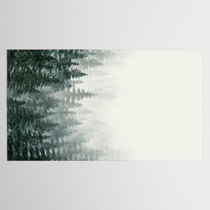 Foggy Pine Trees 3 Tablecloth Gallery Image 2