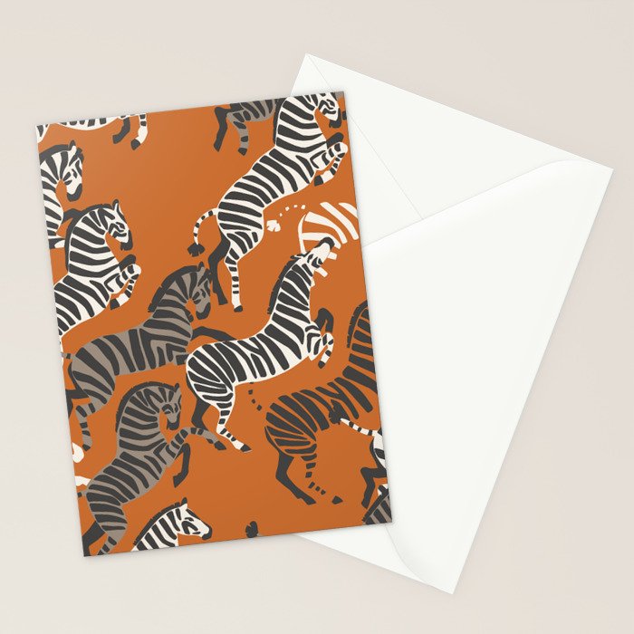 Zebra Race Stationery Card Gallery Image 2
