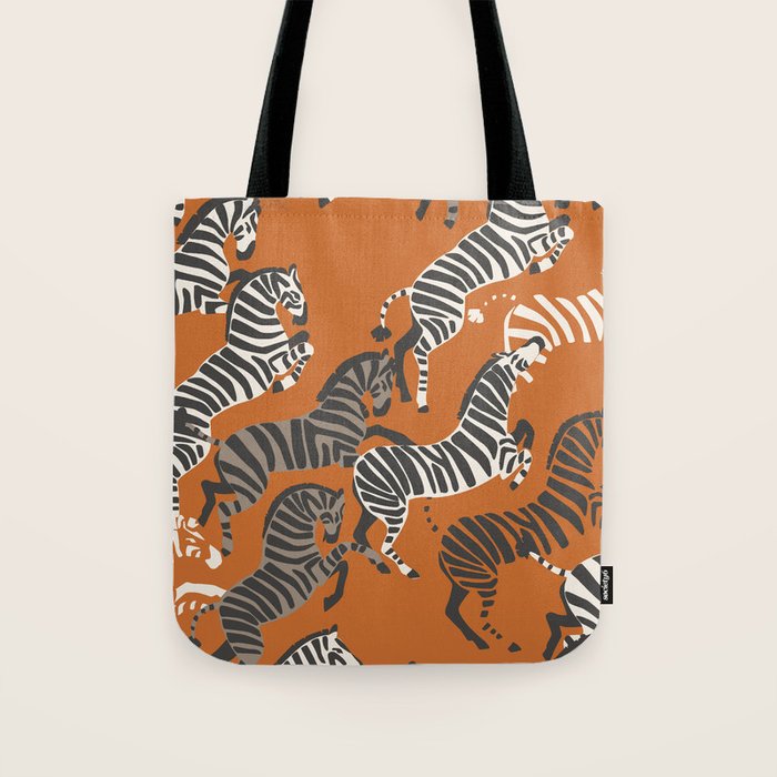 Zebra Race Tote Bag Gallery Image 1