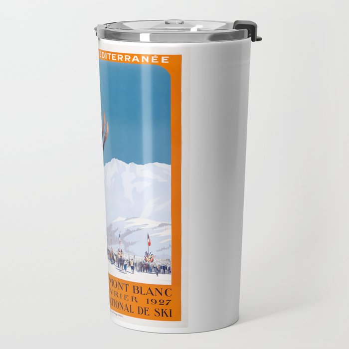 1927 Chamonix - Mont Blanc France Ski Championship Poster Travel Mug Gallery Image 2