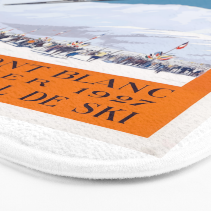 1927 Chamonix - Mont Blanc France Ski Championship Poster Bath Mat Gallery Image 3