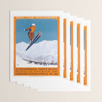 1927 Chamonix - Mont Blanc France Ski Championship Poster Wrapping Paper Gallery Image 3