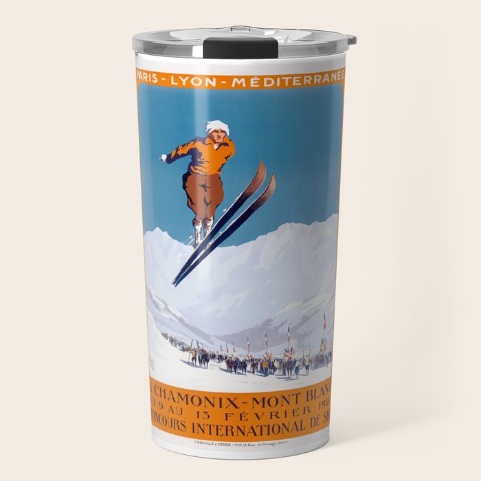 1927 Chamonix - Mont Blanc France Ski Championship Poster Travel Mug Gallery Image 1