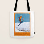 1927 Chamonix - Mont Blanc France Ski Championship Poster Tote Bag Gallery Image 1