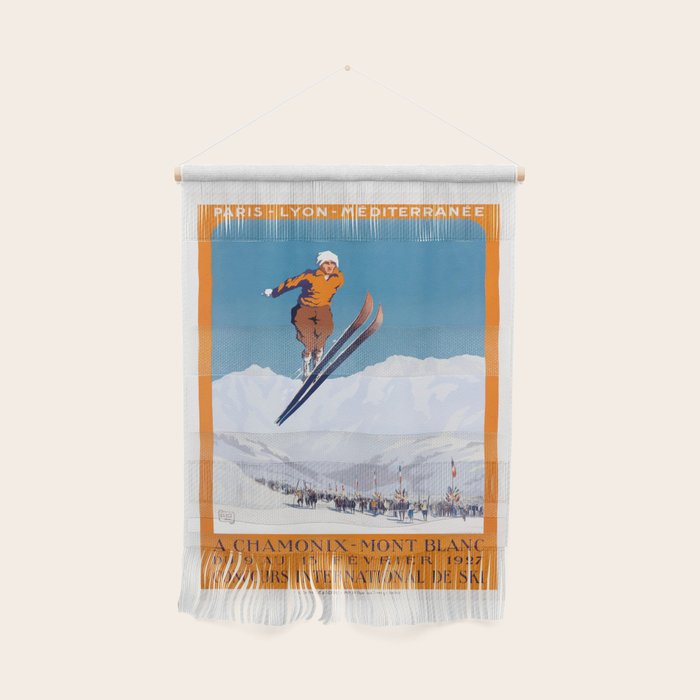 1927 Chamonix - Mont Blanc France Ski Championship Poster Wall Hanging Gallery Image 1