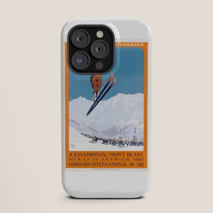 1927 Chamonix - Mont Blanc France Ski Championship Poster iPhone Case Gallery Image 19