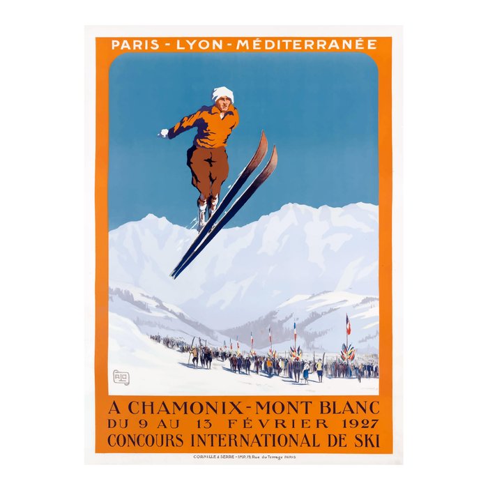 1927 Chamonix - Mont Blanc France Ski Championship Poster Coffee Mug Gallery Image 2