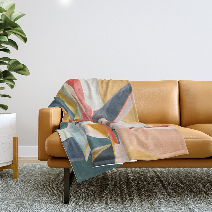 Colorful Branching Out 01 Throw Blanket Gallery Image 1