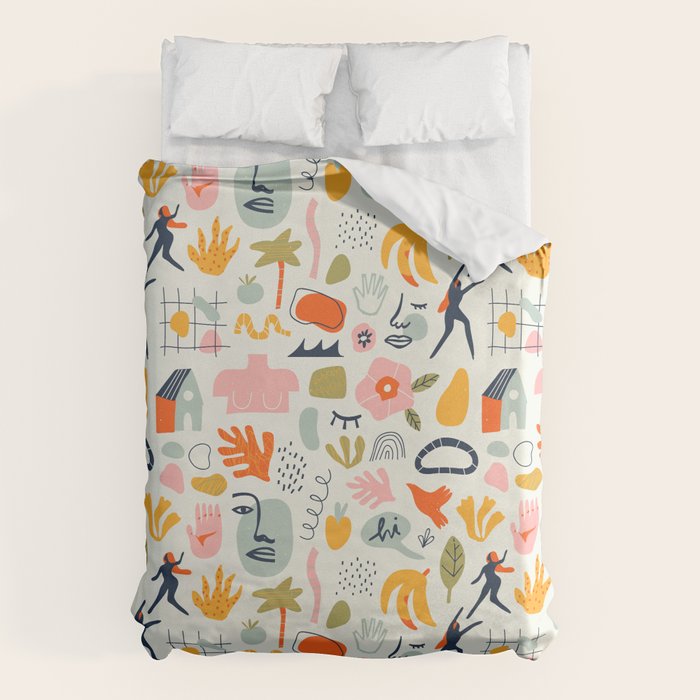 Abstract organic summer nature art pattern Duvet Cover Gallery Image 6