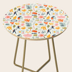 Abstract organic summer nature art pattern Side Table Gallery Image 2