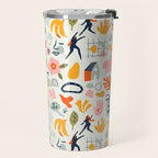 Abstract organic summer nature art pattern Travel Mug Gallery Image 2