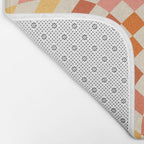 Orange, Yellow & Pink  Swirl Checker Bath Mat Gallery Image 2