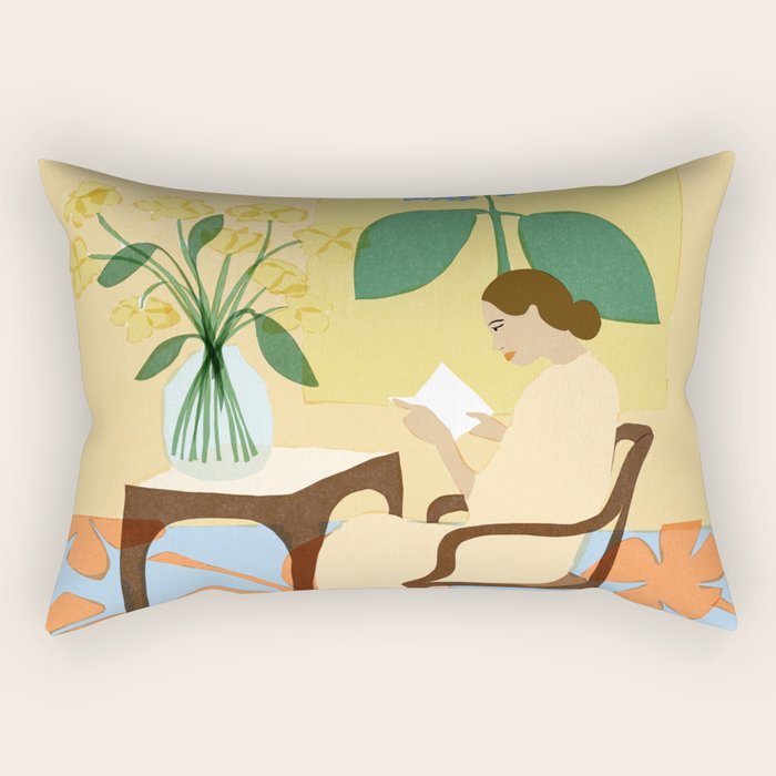 Flowers in our house Rectangular Pillow Gallery Image 1
