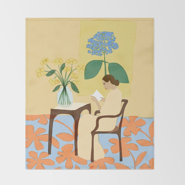 Flowers in our house Throw Blanket Gallery Image 2