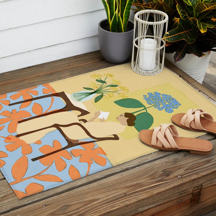 Flowers in our house Outdoor Rug Gallery Image 2