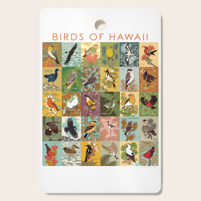 Birds of Hawaii Cutting Board Gallery Image 1