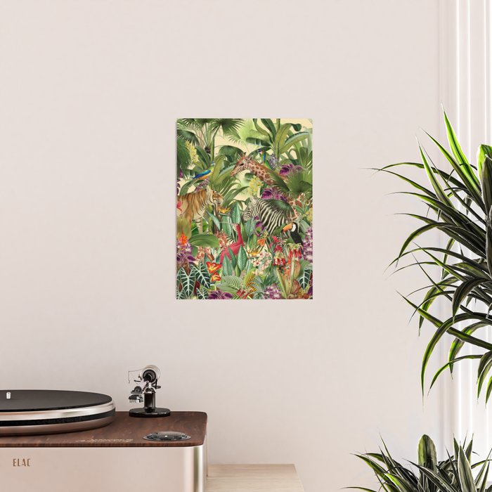 Vintage Tropical Eden on Yellow Poster Gallery Image 2