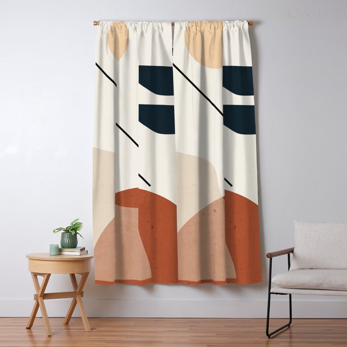 Minimal Abstract Shapes 4 Window Curtain Gallery Image 5