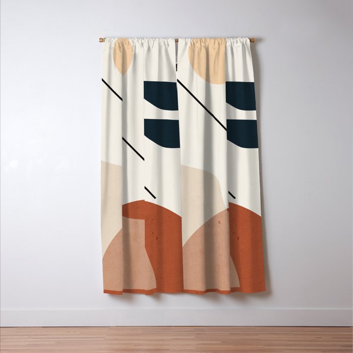 Minimal Abstract Shapes 4 Window Curtain Gallery Image 3