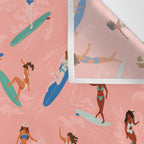 Surfer Girls Wall Tapestry Gallery Image 3