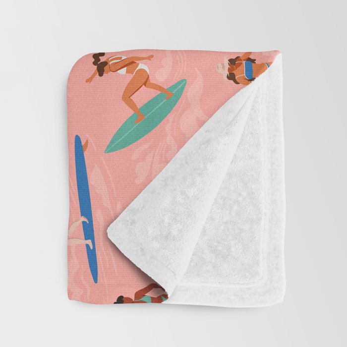 Surfer Girls Throw Blanket Gallery Image 3