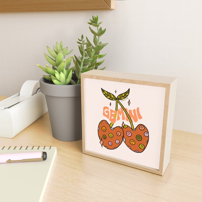 Gemini Cherries Mini Art Print Gallery Image 2