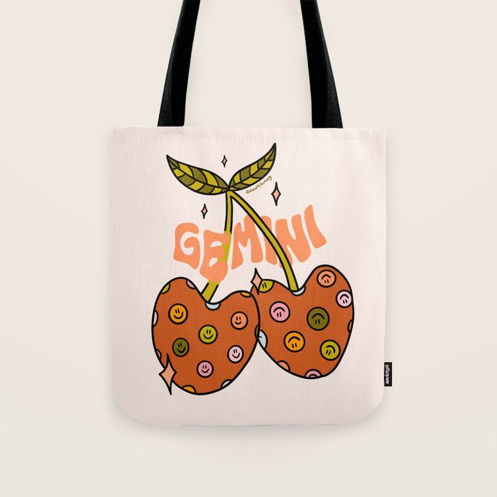Gemini Cherries Tote Bag Gallery Image 1