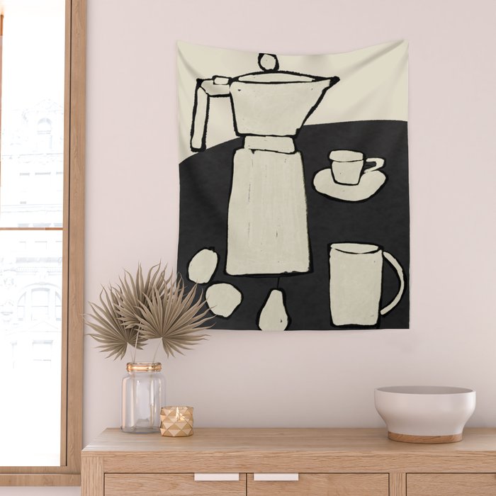 Coffee Time 2 Wall Tapestry Gallery Image 2