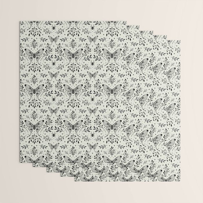Mystical Luna Moth Wrapping Paper Gallery Image 3