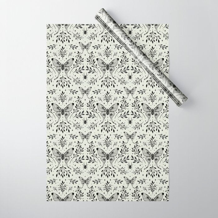 Mystical Luna Moth Wrapping Paper Gallery Image 1