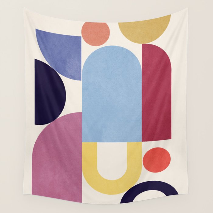 Abstract Shapes 55 Wall Tapestry Gallery Image 4