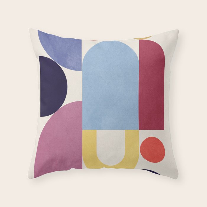 Abstract Shapes 55 Throw Pillow Gallery Image 6