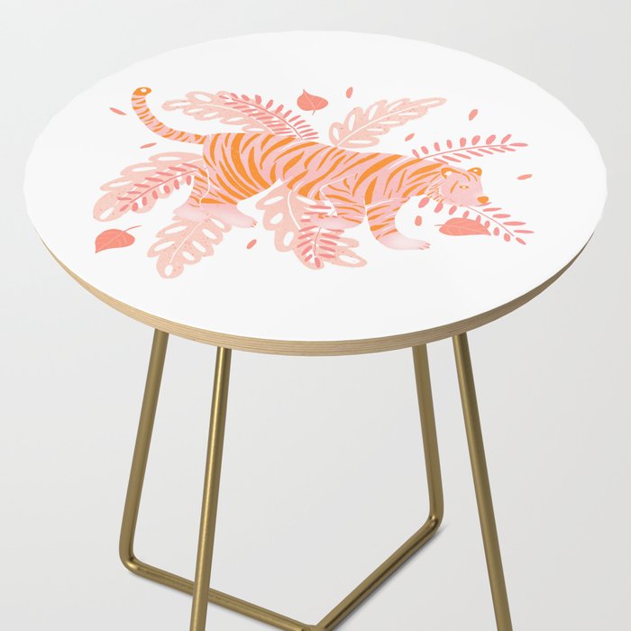 Orange and pink tiger Side Table Gallery Image 2