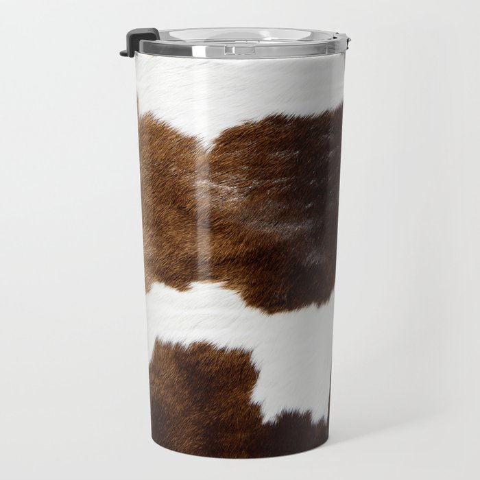 Brown Cowhide Travel Mug Gallery Image 3